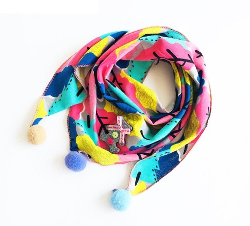 Cachecol de Inverno para Crianças com Pompons J579