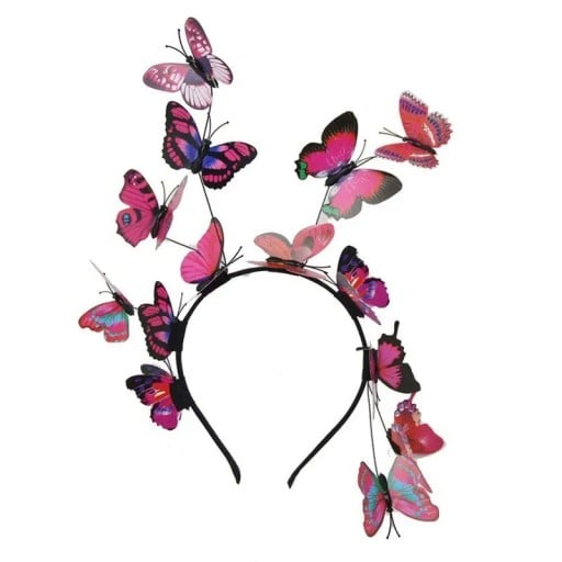 Căciulă cu fluturi Mărime universală Căciulă decorativă pentru păr Accesoriu romantic pentru fete și femei Accesoriu de modă stilat