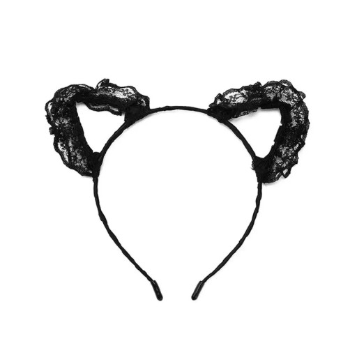 Căciulă de păr cu dantelă pe urechi Mărime universală Accesoriu decorativ pentru cosplay cu urechi Accesoriu pentru petrecere și carnaval