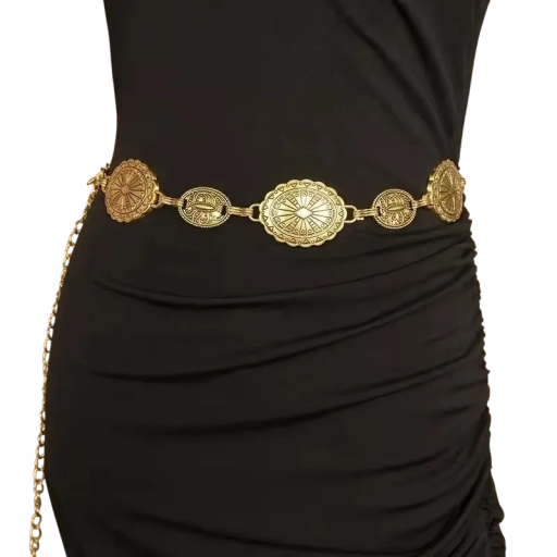 Cadena de cintura para mujer de 120 cm, estilo étnico bohemio, joyería corporal para trajes de baño, vestidos, accesorio de festival, joyería de moda para verano.