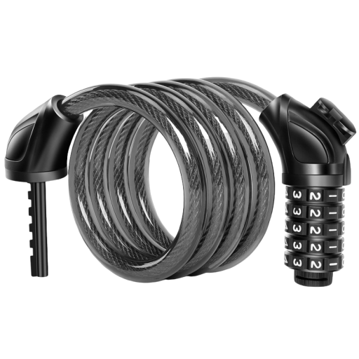 Cadenas à câble pour vélo avec code 135 cm