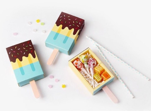Caja de regalo con forma de paleta, 10 unidades