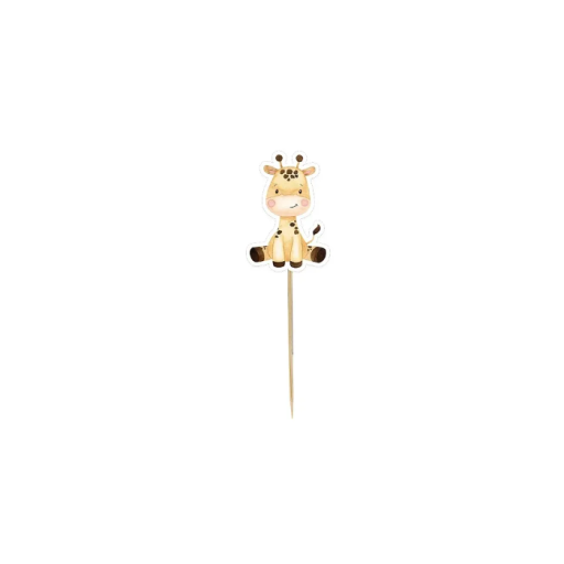 Cake Decoration Giraffe 4.5 cm Cheerful Safari Animals Theme Children's Celebration Cake Topper