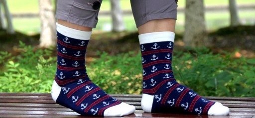 Calcetines azul marino para mujer