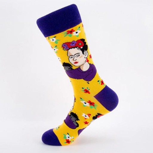 Calcetines - dama con flor