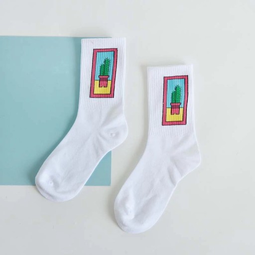 Calcetines de mujer con cactus
