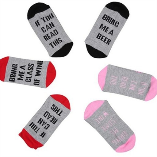Calcetines de mujer con divertida inscripción J529