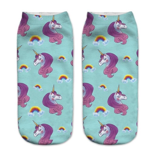 Calcetines de mujer con estampado 3D - Unicornio