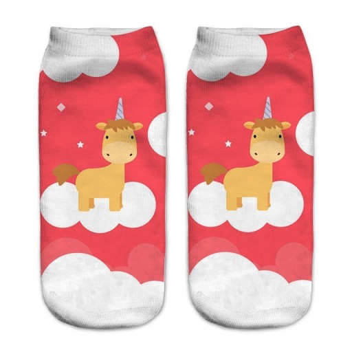 Calcetines de mujer con estampado 3D - Unicornio