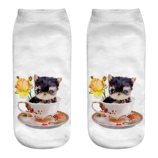 Calcetines de mujer con estampado de perro