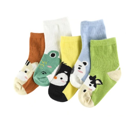 Calcetines de niña con animales - 5 pares