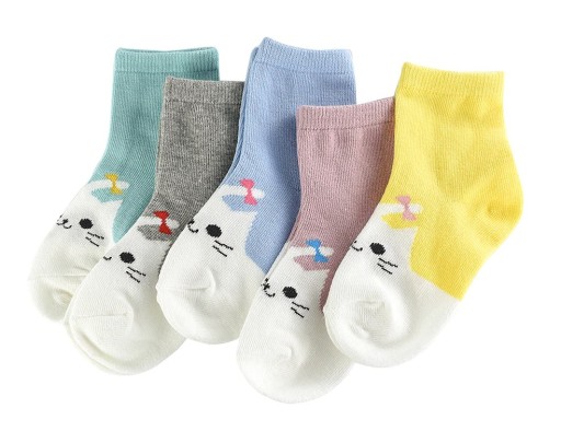 Calcetines de niña con animales - 5 pares