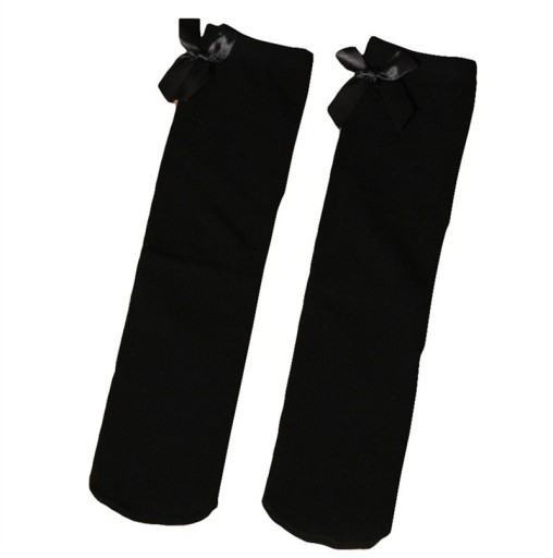 Calcetines hasta la rodilla con lazo para niñas