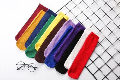 Calcetines hasta la rodilla de colores para niñas