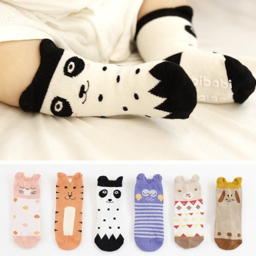 Calcetines infantiles con orejas de animales