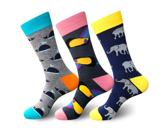 Calcetines largos de hombre con animales