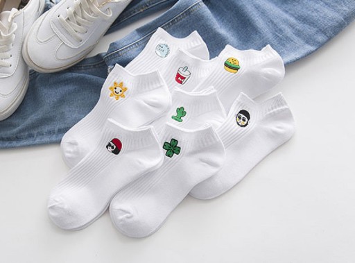 Calcetines tobilleros mujer color blanco