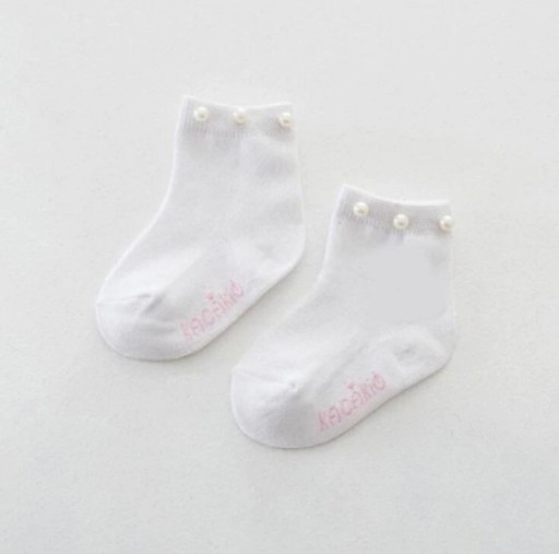 Calcetines tobilleros niña con perlas