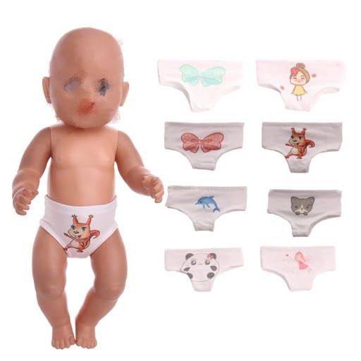 Calcinhas brancas para boneca