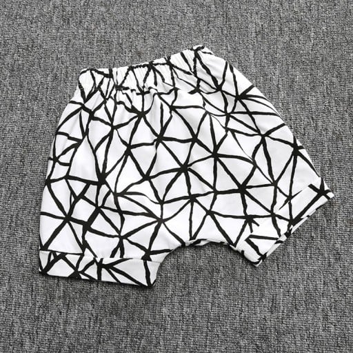 Calções de rapazes com riscas - Preto e branco