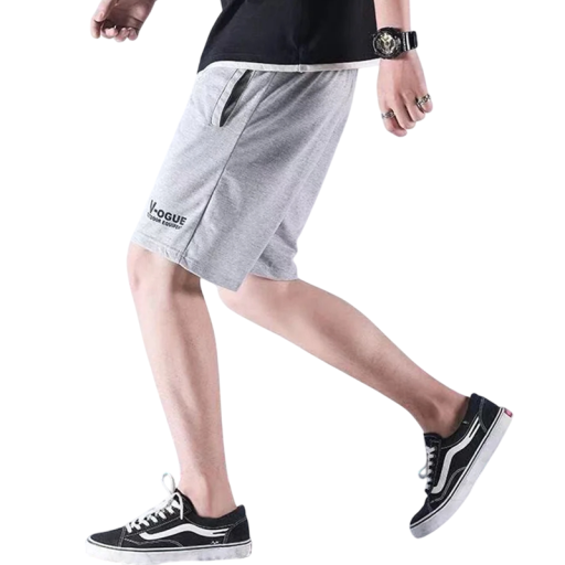 Calções de Verão Masculinos até ao Joelho Rápido Secagem Calções de Lazer Respirável com Cintura Elástica e Bolsos para Uso Diário