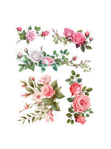 Calcomanías de diferentes patrones de flores para baño 39,3x50 cm decoraciones de PVC resistentes al agua para baño fácil aplicación y diseño original