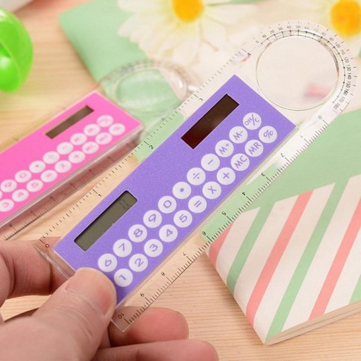 Calculatrice solaire avec règle