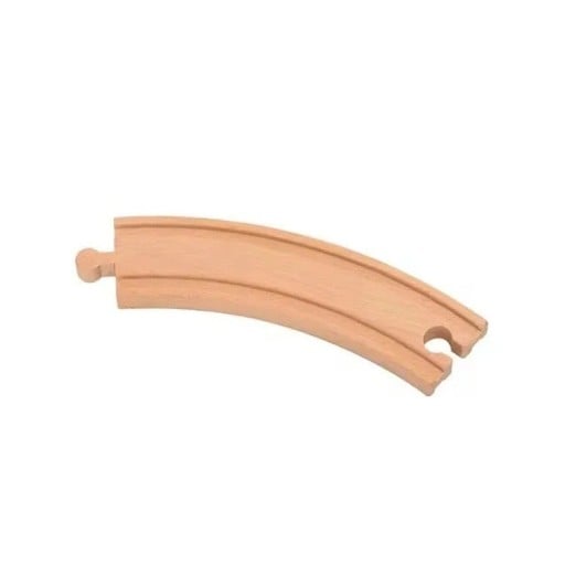 Cale ferată din lemn mare curbat 17,2 x 4 x 1,2 cm Curba pentru extinderea căii ferate Componentă compatibilă pentru construcția traseelor din lemn