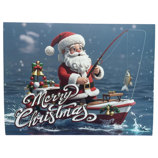 Calendrier de l'Avent de pêcheur 31 x 23,5 x 3,2 cm Mélange de leurres, d'appâts en silicone et de grenouilles Calendrier de Noël avec des appâts