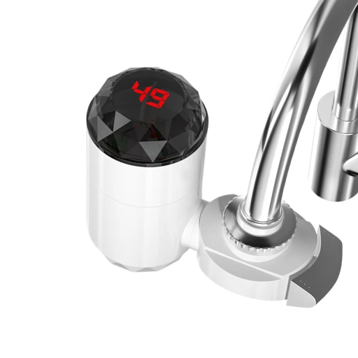 Calentador de agua eléctrico instantáneo 220V 3000W con pantalla Rango de temperatura 30–60 °C Montaje del grifo ABS acero inoxidable