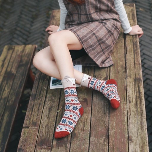 Calze da donna con motivi natalizi - 2 paia