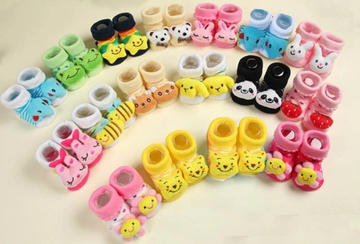 Calze per bambini con decorazione in peluche