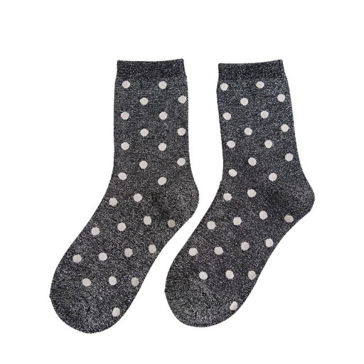Calzini scintillanti da donna con pois