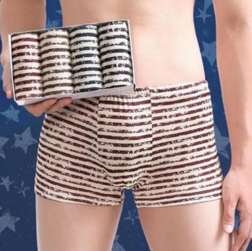 Calzoncillos tipo bóxer de rayas para hombre - 4 piezas