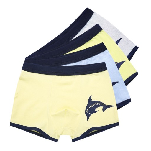 Calzoncillos tipo bóxer para niño con estampado de delfines - 4 piezas