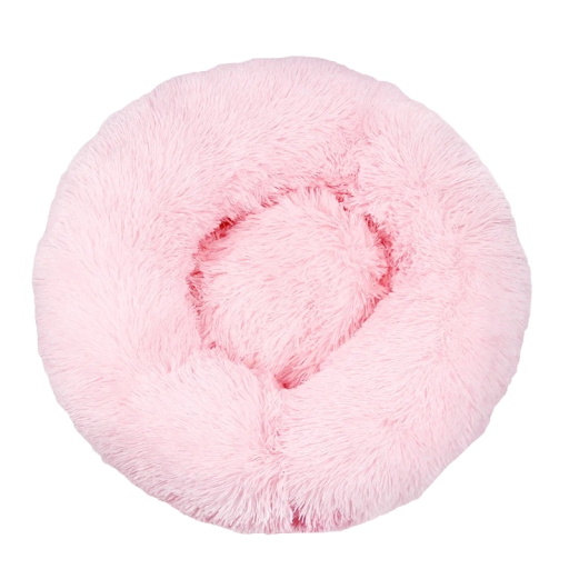 Cama redonda peluda para perros y gatos 40 cm