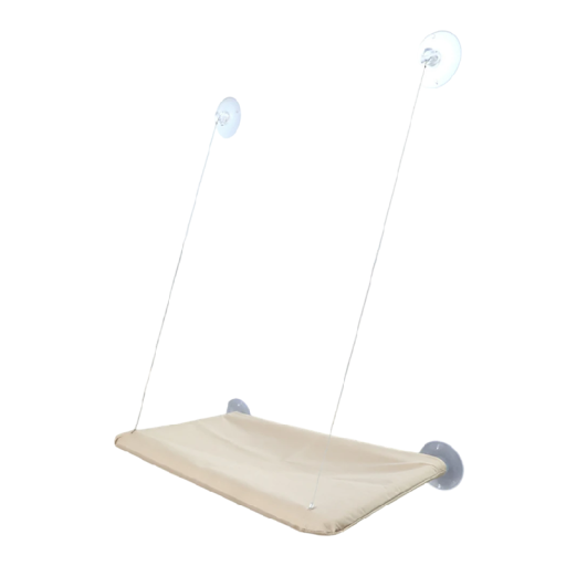 Cama suspensa para gatos 30 x 54 cm com ventosas para a janela Comprimento das cordas 67 cm Plataforma de descanso Cama de gato para a janela