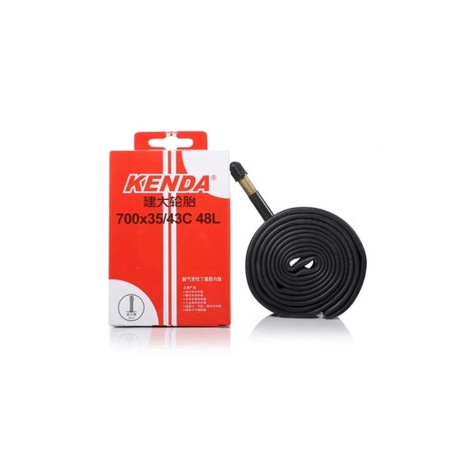 Cámara de bicicleta 700×35/43C con válvula de auto de 48 mm Cámara de butilo para bicicletas de trekking y urbanas 71 cm