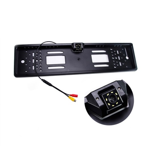 Câmara de estacionamento em moldura de matrícula