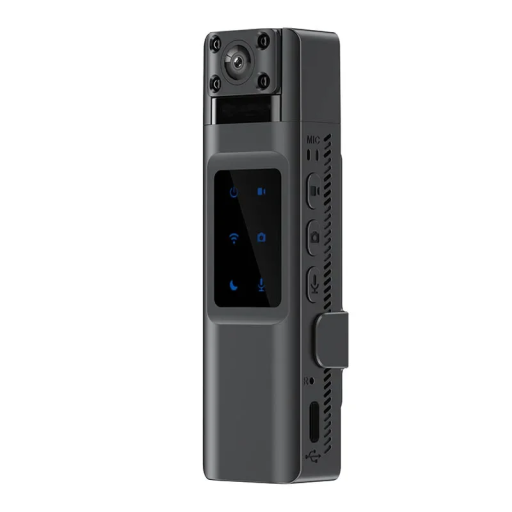Cámara de vídeo WiFi con visión nocturna Batería de 6 h Grabación en bucle Guardado automático Rotación de 180° y 90° Punto de acceso inalámbrico