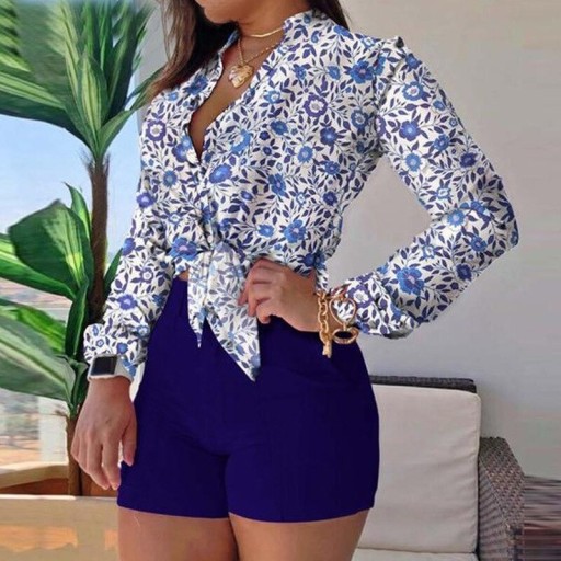 Cămașă și pantaloni scurți pentru femei B1272