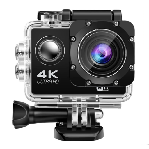Cameră de acțiune Ultra HD 4K 30fps WiFi Carcasă impermeabilă Afișaj de 2" Obiectiv cu unghi larg de 140° Cameră subacvatică Înregistrare
