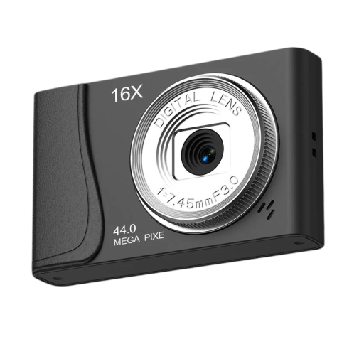 Cameră foto digitală 4K cu zoom 16x 24 Mpx ecran de 2,4" stabilizare a imaginii detecție facială și autoportret pentru călătorii și vloguri