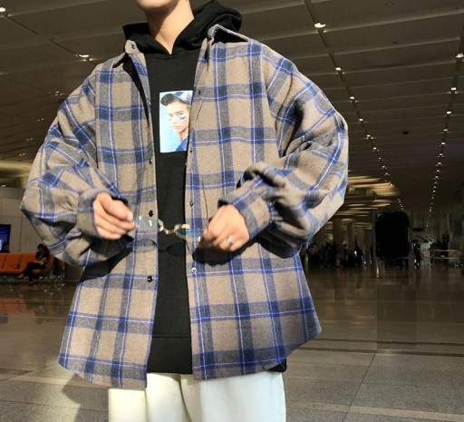 Camicia a quadri da uomo F413