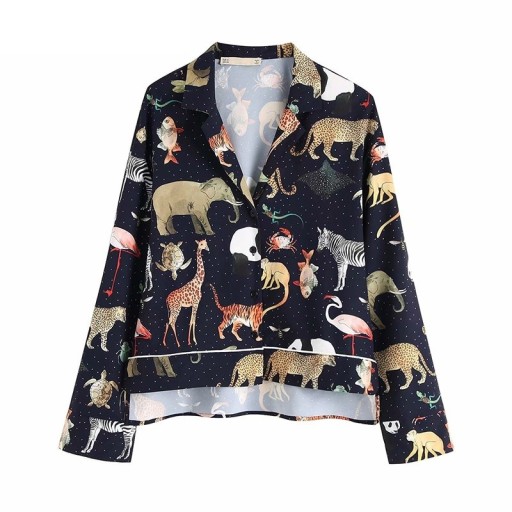 Camicia da donna con animali