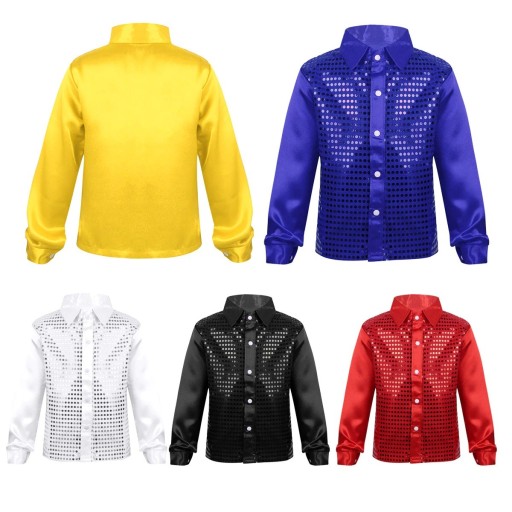 Camicia da ragazzo con paillettes L1817