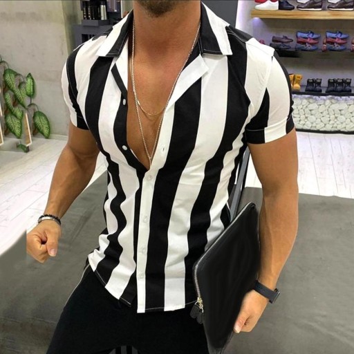 Camicia da uomo a maniche corte F495