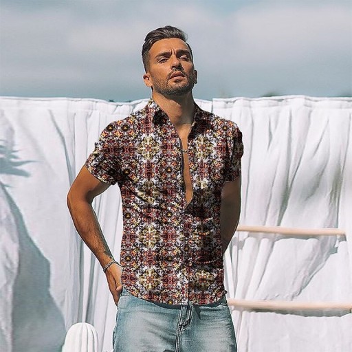 Camicia da uomo a maniche corte F695