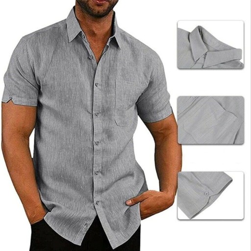 Camicia da uomo a maniche corte F836
