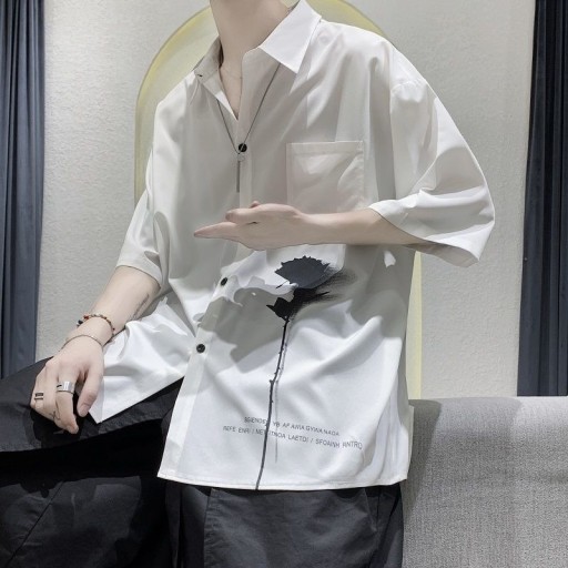 Camicia da uomo con fiore F677